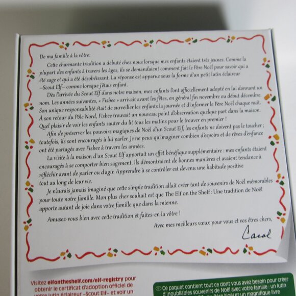 Elf on the Shelf NEW Elf Boy Garcon and Book in *FRENCH*FRANCAIS* - Picture 6 of 9